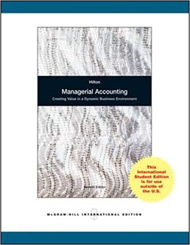 managerial accounting international 7th edition ron w. hilton 0071101144, 9780071101141