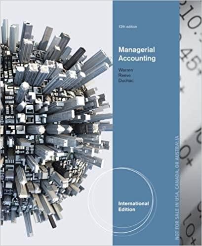 managerial accounting international 12th edition carl warren, jonathan e. duchac 1285163788, 9781285163789