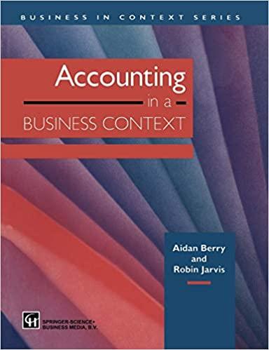 accounting in a business context 2nd edition aidan berry, robin jarvis 0412587408, 9780412587405