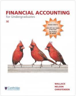 financial accounting for undergraduates 5th edition james s. wallace, karen k. nelson, theodore e.