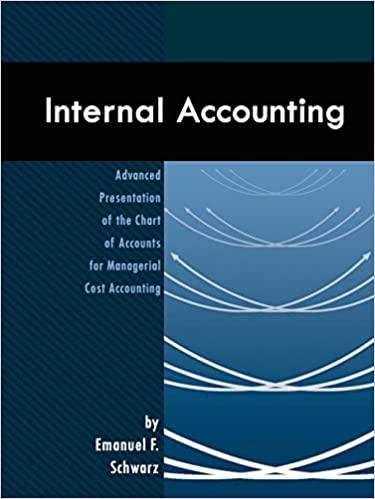 internal accounting advanced presentation of the chart of accounts for managerial cost accounting 1st edition