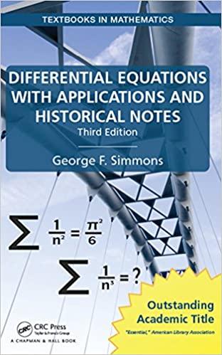differential equations with applications and historical notes george f simmons 3rd edition 1498702597,