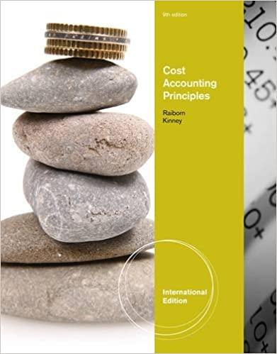 cost accounting principles 9th international edition kinney raiborn 1111972109, 9781111972103