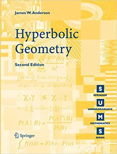 hyperbolic geometry 2nd edition james w anderson 1852339349, 978-1852339340
