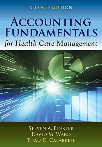accounting fundamentals for health care management 2nd edition steven a. finkler, david m. ward, thad d.