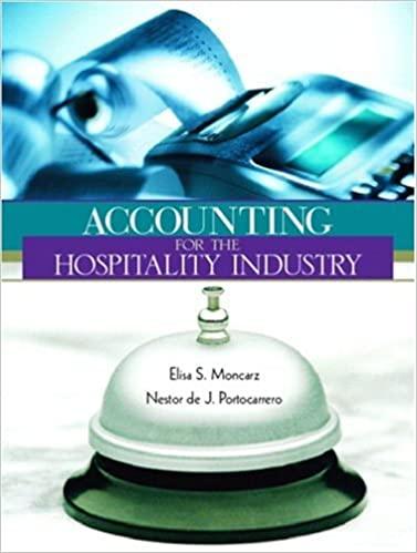 accounting for hospitality industry 1st edition elisa s. moncarz, nestor de j. portocarrero 0139738843,
