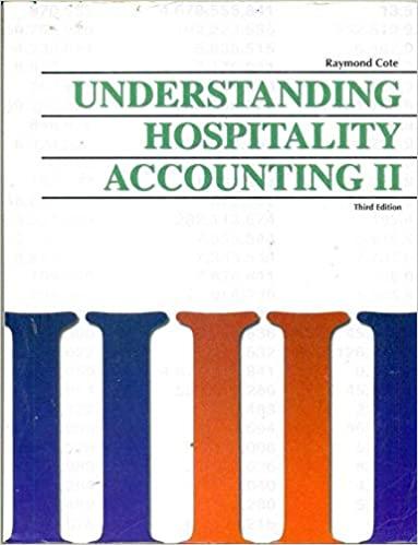 understanding hospitality accounting ii 3rd edition raymond cote 0866121358, 978-0866121354