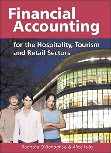 financial accounting for the hospitality tourism and retail sectors 1st edition donncha o'donoghue, alice