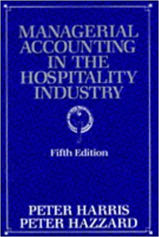 managerial accounting in the hospitality industry 5th edition peter harris, peter hazzard 0748715673,