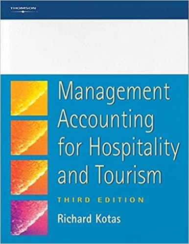 management accounting for hospitality and tourism 3rd edition richard kotas 1861524900, 978-1861524904