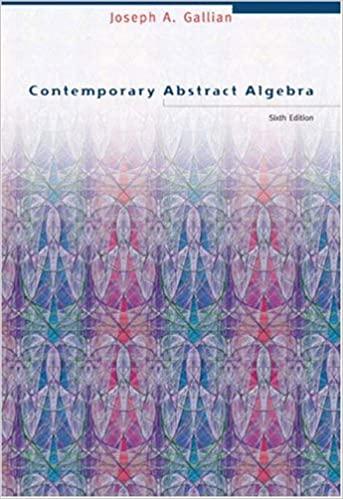 contemporary abstract algebra 6th edition joseph gallian 9353502527, 978-9353502522