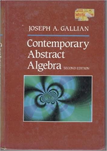 contemporary abstract algebra 2nd edition joseph gallian 0669194964, 978-0669194968