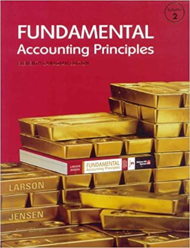fundamental accounting principles volume 2 11th canadian edition larson, jensen 0070916527, 9780070916524