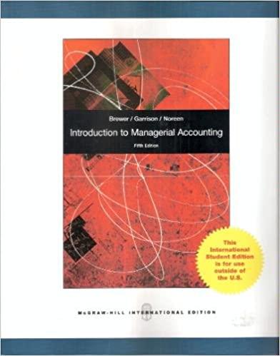 introduction to managerial accounting 5th international edition peter c. brewer 0070181918, 9780070181915