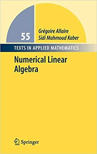 numerical linear algebra 1st edition gregoire allaire, sidi mahmoud kaber, k. trabelsi 9780387341590