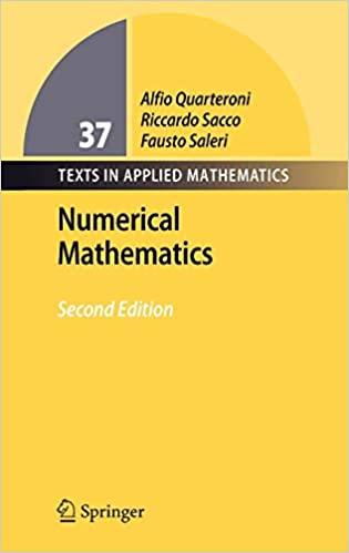 numerical mathematics 2nd edition alfio quarteroni, riccardo sacco, fausto saleri 3540346589, 978-3540346586