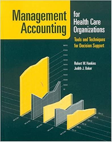 management accounting for health care organizations tools and techniques for decision support 1st edition