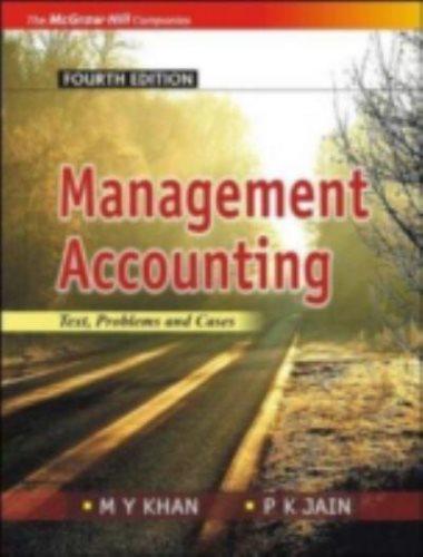 management accounting text problems and cases 5th edition m. y. khan 0070620237, 9780070620230