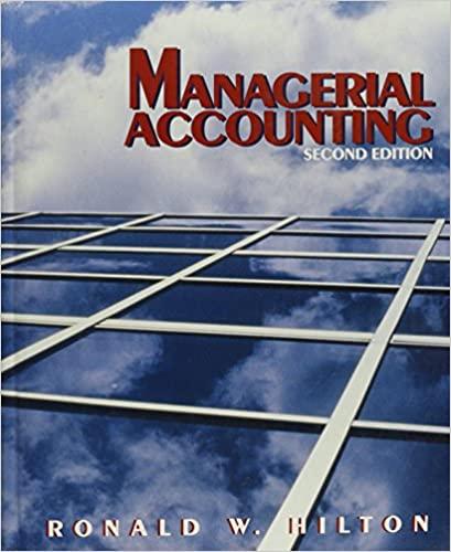 managerial accounting 2nd edition ronald hilton 0070289875, 9780070289871