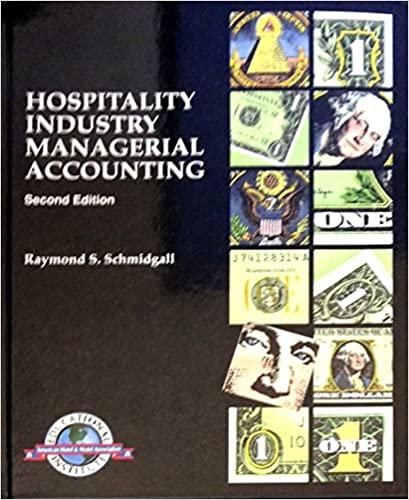 hospitality industry managerial accounting 2nd edition raymond s schmidgall 0866120580, 9780866120586