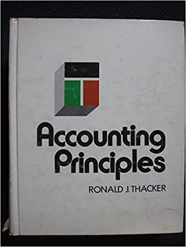 accounting principles 1st edition ronald james thacker 0130025844, 9780130025845