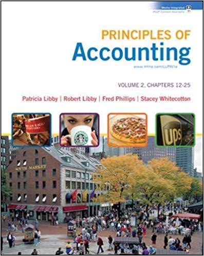 principles of accounting volume 2 chapters 12-25 1st edition robert libby, patricia libby, fred phillips,