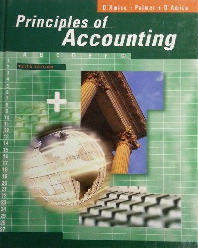 principles of accounting 3rd edition d. amico palmer, victor l. d'amico, tom d'amico 0130340901, 9780130340900