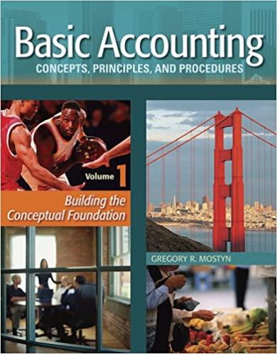 basic accounting concepts principles and procedures volume 1 1st edition gregory r. mostyn 0979149487,
