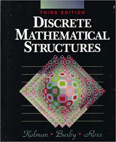 discrete mathematical structures 3rd edition bernard kolman 0133209121, 978-0135159170