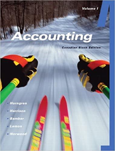 accounting volume 1 6th canadian edition charles t. horngren, carol a. meissner, peter r. norwood, walter t.
