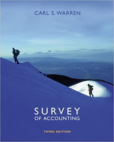 survey of accounting 3rd edition carl s. warren 0324312482, 9780324312485