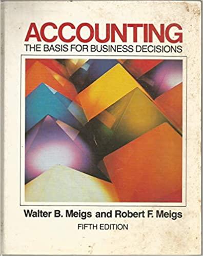 accounting the basis for business decisions 5th edition robert f. meigs, walter b meigs 007041551x,