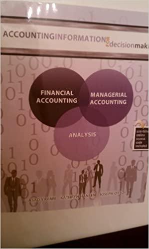 accounting information for decision making 1st edition asad yavari, joe otto, kathryn hansen 1615492631,