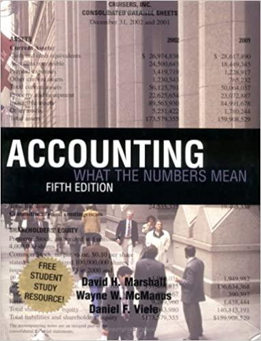 accounting what the numbers mean 5th edition david marshall, wayne william mcmanus, daniel viele 0072478543,