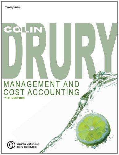 management and cost accounting 7th edition colin drury 1844805662, 9781844805662
