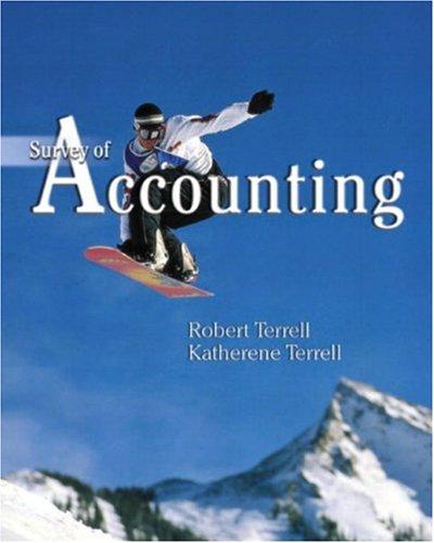 survey of accounting 1st edition katherene p. terrell, robert l. terrell 0130911844, 9780130911841