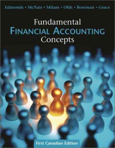 fundamental financial accounting concepts 1st canadian edition thomas p. edmonds, donna p. grace, carole