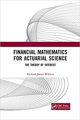 financial mathematics for actuarial science the theory of interest 1st edition richard james wilders