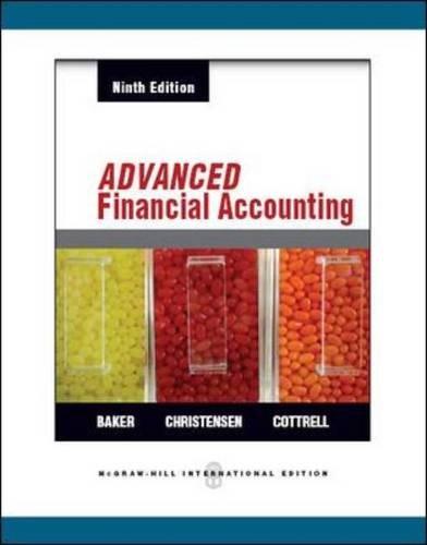 advanced financial accounting 9th international edition richard e baker 0071289100, 9780071289108