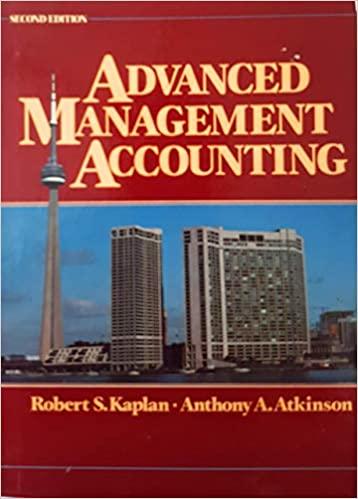 advanced management accounting 2nd edition robert kaplan 0130115606, 9780130115607