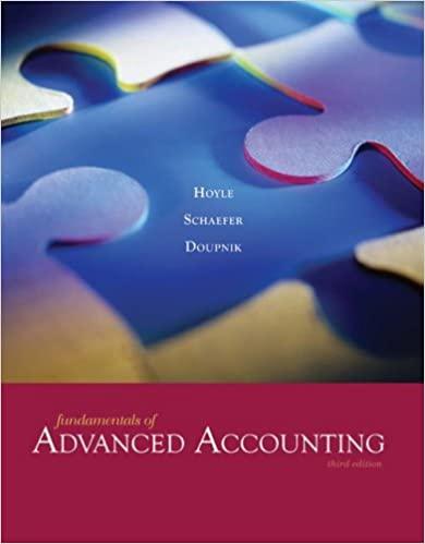 fundamentals of advanced accounting 3rd edition joe ben hoyle, thomas schaefer, timothy doupnik 0073379468,