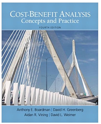 cost benefit analysis concepts and practice 4th edition anthony boardman, david greenberg, aidan vining,