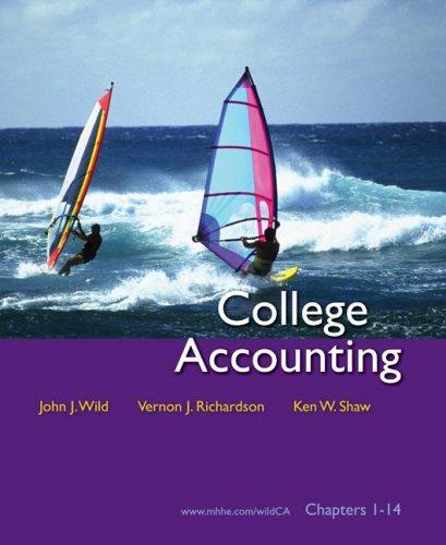 college accounting ch 1-14 1st edition john wild, vernon richardson, ken shaw 0073346896, 9780073346892