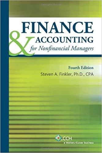 finance and accounting for nonfinancial managers 4th edition steven a. finkler 0808025767, 9780808025764