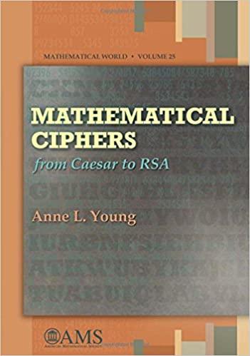 mathematical ciphers from caesar to rsa 1st edition anne l young 0821837303, 978-0821837306