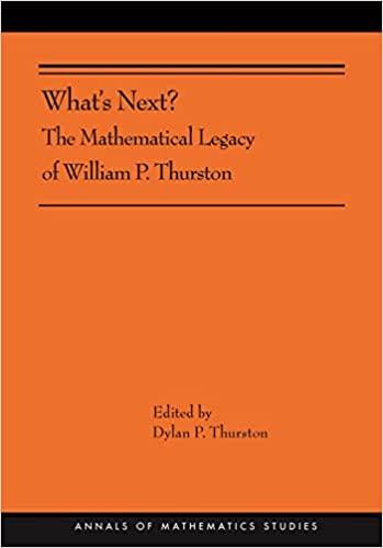 whats next the mathematical legacy of william p thurston 1st edition dylan thurston 0691167761, 978-0691167763