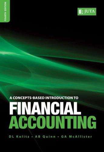a concepts based introduction to financial accounting 4th edition d. l. kolitz, a. b. quinn, g. a. mcallister