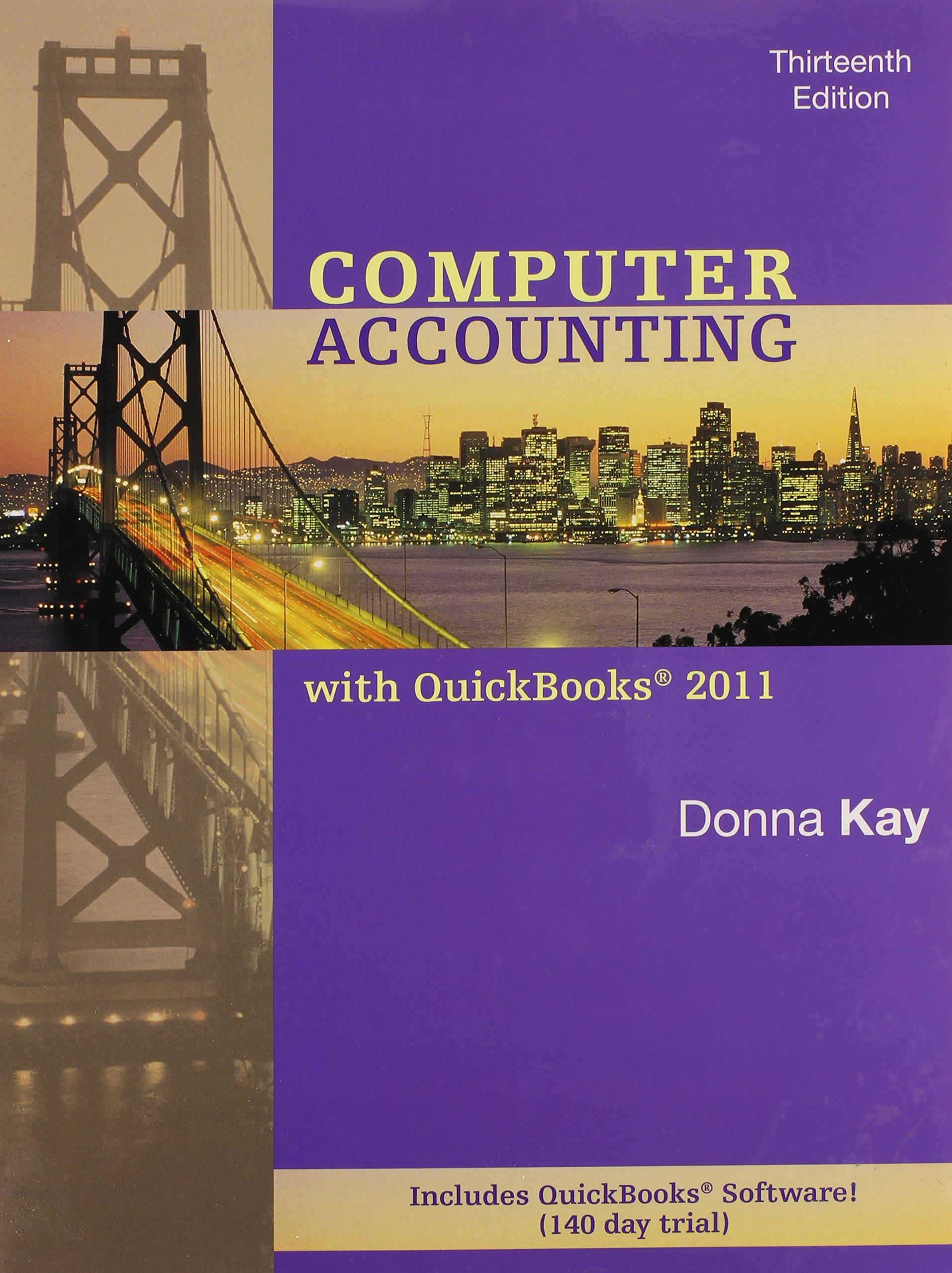 computer accounting with quickbooks 2011 13th edition donna kay 0077499867, 9780077499860