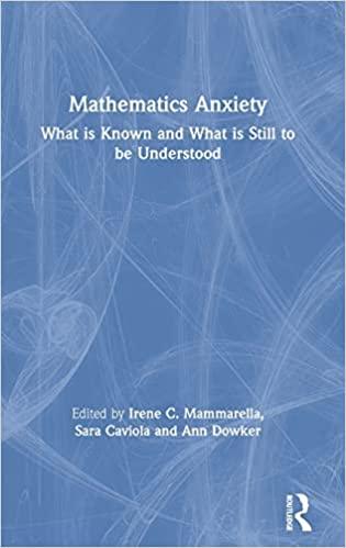 mathematics anxiety what is known and what is still missing 1st edition irene c. mammarella, sara caviola,