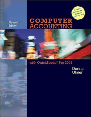 computer accounting with quickbooks pro 2009 11th edition donna kay 0077330706, 9780077330705